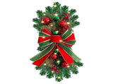 Artificial Xmas Swag 45x25cm Beautiful Xmas Wreath for Stairs Front Door Wall Window V1294-YM0901-240705HL03-1