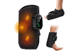 Electric Foot Ankle Massager Joint Pain Relief Heating Vibration Hot Compress - Black V1263-JX-6581-2