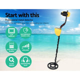 Metal Detector 180MM Deep Sensitive Waterproof Treasure Hunter Gold Digger Yellow MDETECTOR-C-GC1028