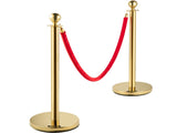4PCS Gold Stanchion Posts Queue, 38 Inch Red Velvet Rope, Crowd Control Queue Line Rope, V952-GLZJS1.5M3GHRS4JTV0