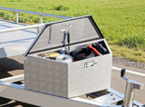 Trailer Tongue Box, 838 x 483 x 457 mm Aluminum Trailer Tongue Tool Box, Heavy Duty Storage V952-TCGJX33X19X1G70EW001V0
