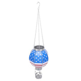 Hot Air Balloon Solar Lantern Decorative Solar Hanging Light with Candle Holder for Courtyard Garden V1294-YM0901-3111240205011