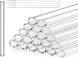 20 Pieces 12 In Glass Blowing Tubes, 12mm OD 8mm ID 2mm Thick Wall Borosilicate Pipe, Clear glass V1259-DP01-A-1022