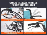Wheelchair, Durable Aluminum Alloy Ultra-Lightweight Wheelchairs, Portable Wheelchair with Flip-Back V952-SDZZLYLHJ18I5WBUJV0