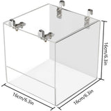 Acrylic Bird Bathtub Bath Shower Box Bowl with Hooks Cage Accessory for Birds Parrots V1294-YM0717-10099953