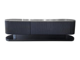 Ripple TV Unit -Black V292-TV-RPLE-BLACKBASE-BLACKMARBLE