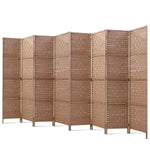 Artiss 8 Panel Room Divider Screen 326x170cm Woven Natural RD-C-8001-8P-NT