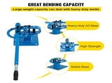 YP-9 Manual Bender, Soild Round Square Bar Metal Bender with 7 Dies, Metal Rod Bar Bender V952-SDWGJ1-3INCH00001V0