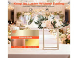 Wedding Flower Stand, 10PCS 40cm Column Flower Stand, Floral Stands with Acrylic Laminate, Gold V952-HLHJLFT10J40F3YRH001V0