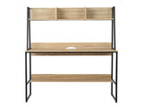 Artiss Computer Desk Bookshelf Storage 100CM Oak MET-DESK-LC-100-OAK
