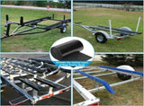 Boat Trailer Bunk Carpet Roll, Felt Marine Padding with Anti Slip PE Backing, Black 20 Ft x 8 In V1188-MS-721-027