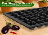 10 Pack 72 Cell Seed Starter Trays, 1.75" Deep Plug Tray for Seedlings, Thick Seedling Trays with V1258-DP02-C-238