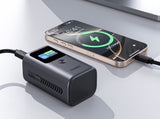 CHOETECH B701-GY 10000mAh PD30W USB-A USB-C x 2, 3-Port & TFT Display Power Bank V28-ELECHOB701GY