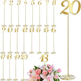 20 Pcs Metal Table Numbers 1-20 Table Numbers for Wedding Reception 12 Inch Party Table Number with V1192-AZ-W-28659
