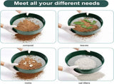 Garden sieve, soil sieve with interchangeable mesh sizes 3, 6, 9 and 12 mm, perfect garden tool for V1259-DP01-A-1737