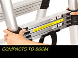Bullet 3.8m Telescopic Aluminium Ladder Alloy Extension Extendable Steps Multi Portable V219-LDRTELBULA38S