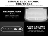 Morphy Richards Ice Maker Stainless Steel 15kg Small Large And Cube 2.1L Tank MRIM15SS