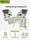Green 4-Piece Set-BagAluminum Table Frame2 Moon Chairs V1221-GREEN-4-PIECE-SET-BAG-ALUMINUM-TABLE-FRAME-2-MOON-CHAIRS