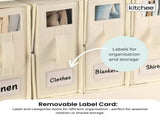 10x Kitchee Foldable Bed Sheet Storage Box - Linen and Closet Organiser Beige V238-SUPDZ-41188861771856