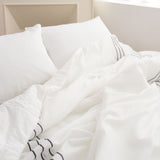 Saesom Flua Snow Comforter Set Double Cool Quilt Bedspread WHITE V274-GM-SOM-COMF-D-WH