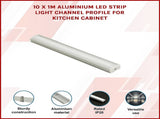10 x 1M U-Style Aluminium LED Strip Light Channels for Cabinet Lighting V63-844311