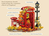 Red London Telephone Box Building Blocks Set for Adults,Ideas Flowers Phone Booth Mailbox and V1259-DP01-I-00071