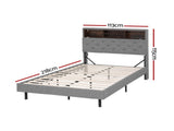 Artiss Bed Frame King Single Size LED Mattress Base Platform with Storage Shelf Hidden Storage Box BFRAME-F-MIDNIGHT-KS-BK-ABC