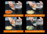 Stainless Steel Multifunctional Grater Set for Kitchen Washing Sieve and Draining Basin - Efficient V1192-AZ-W-24253
