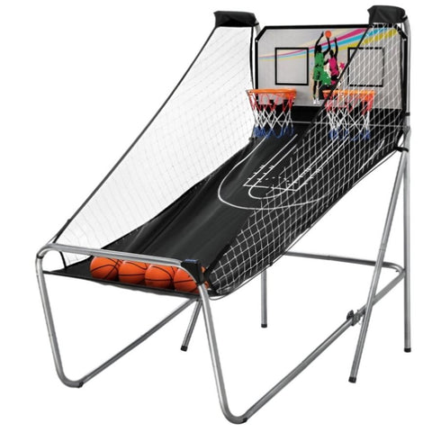 Basketball Arcade Game Electronic Scorer 8 Games Double Shoot Grey GAME-BAS-D-205-GR