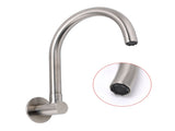 Brushed Nickel Round Gooseneck Arm Faucet Water Outlet Wall Mount Bathtub Spout V1233-SP913BS