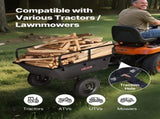 Garden Utility Trailer, 10 Cu. Ft 227 kg, ATV UTV Hauling Trailer, Tow Behind Poly Dump Cart with V952-HYTCHSSL10CUFU8JW001V0