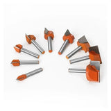 6Pcs 8mm Wood Cutter Cleaning Bottom Engraving Bits Solid Carbide Router Bit Woodworking Tools CNC V1107-145-90818-SIL-6PCS