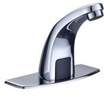 Touchless Bathroom Sink Faucet, Motion Automatic Sensor Faucet with Hole Cover Plate, Chrome for V1192-AZ-W-2636