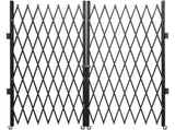 Double Folding Security Gate Folding Door Gate 5.1' H x 10.2' W Scissor Gate V952-SSFDMSM1.5X3M0001V0