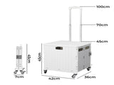 Folding Shopping Trolley Cart Portable Beige STP1001-65L-BG