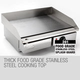 THERMOMATE Electric Griddle Grill BBQ Hot Plate Commercial Stainless Steel V219-COKCAPTHMAG03