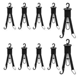 10 Pcs Baseball Softball Gear Hanger 3 in 1 Organizer Bat Holder with Glove Clip and Helmet Hook for V1192-AZ-W-5456