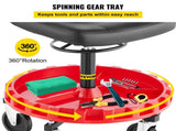 Shop Stool, 135 kg Rolling Garage Stool, 56 cm to 66 cm Adjustable Height Mobile Rolling Gear Seat, V952-YXAPDSFZDQCDJEZCNV0