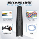 VEVOR 2 PCs Drop Over Cable Cover 907 kg/axle Load Capacity, Heavy Duty Cable Hose Protector V952-XKCDLBHQRSXXJQKDQV0
