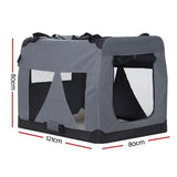 i.Pet Pet Carrier Soft Crate Dog Cat Travel 121x80CM Portable Foldable Car 4XL PET-CARRIER-4XL-GR