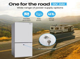 GECKO 139L Upright Portable Fridge / Freezer, 12V/24V for Motorhome and Caravan, Silver V219-CMPFRUGK13SA