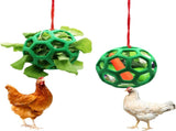 2pcs Chicken Vegetable Feeder Ball Hanging Feeding Toy, Poultry Fruit Holder Chicken Cabbage Feeder V1188-CYX-DP-195