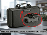 CARLA HOME Fireproof Document Box with Lock - Hard Shell - Glass Fiber - Fireproof File Organizer V178-36524
