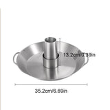 Stainless Steel Chicken Roaster Rack with Removable Turkey Roasting Pan Vertical Poultry Roaster V1366-AZ2-W-13018