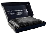 Laura Hill 800-GSM Mink Blanket Queen Size Double-Sided Soft Plush Bed Faux Throw Rug Black MNKHV-BK