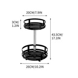Double Layer Kitchen Spice Rack Organizer for Cabinets Countertops and Pantry Non-Slip Design Space V1370-AZ4-14329