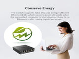 D-Link DGS-105 5-Port Gigabit Ethernet Switch - Desktop Quiet Fanless & Energy-Efficient Design, V1202-V1-DLKDGS-105