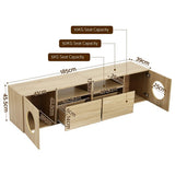 Artiss 185CM TV Unit with Cat House Storage Cabinet Pine FURNI-N-TV180-CAT-WD-AB