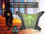 Reflective Bike Gear, Cycling Vest with Backpack Clip, USB Rechargeable Reflective Accessories V1263-JX-3849