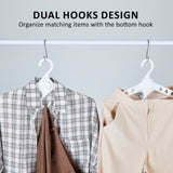 50X Plus Hanger Multiple Clothes Rack Organizer Foldable 10 Holes WHITE V274-GM-CLHANG-NS20-WH